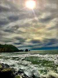 Scenic view of sea against sky