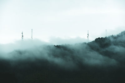 Low angle view of tower against sky