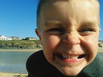 Close-up portrait of a boy