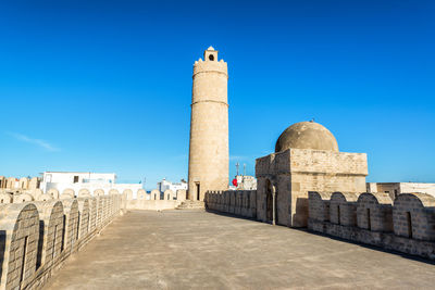 View of fort against blue sky