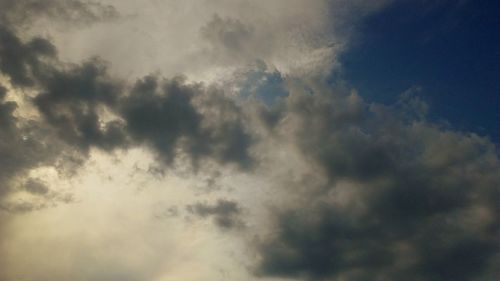 Low angle view of clouds in sky