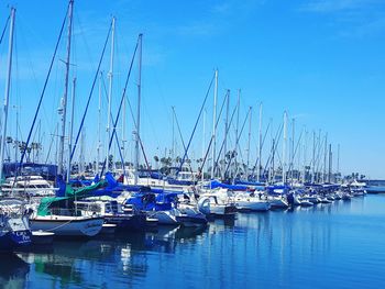 Boats in harbor