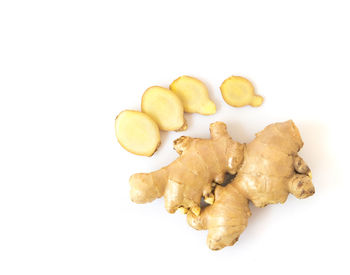 Cookies in plate against white background