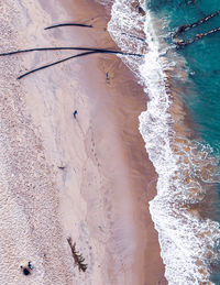 High angle view of beach.walking by the beach will releasw your stress