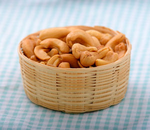 Close-up of bread in basket