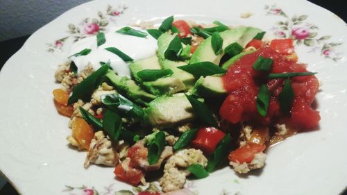 Close-up of salad in plate