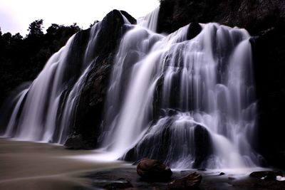 Scenic view of waterfall