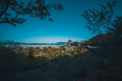 High angle view of townscape against sky