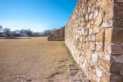 Scenic view of old ruins against clear sky