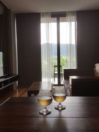 Table by window at home