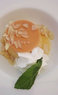 Close-up of breakfast served in plate