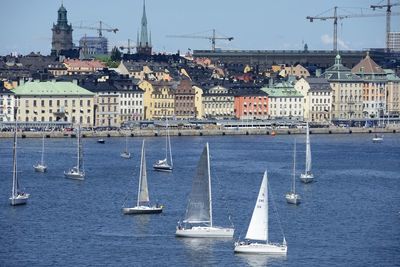 Boats in sea