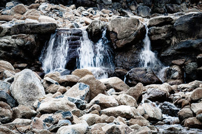 Scenic view of waterfall