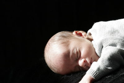 Close-up of baby sleeping