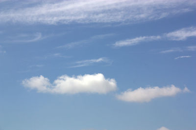 Low angle view of clouds in sky