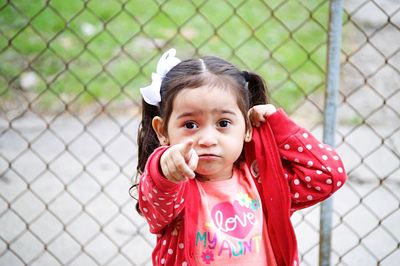 Portrait of cute girl