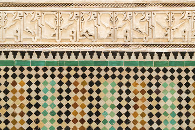 Full frame shot of patterned wall of building