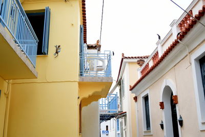 Low angle view of buildings against sky