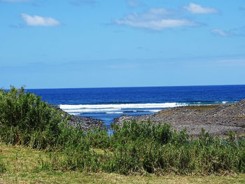 Scenic view of sea against sky