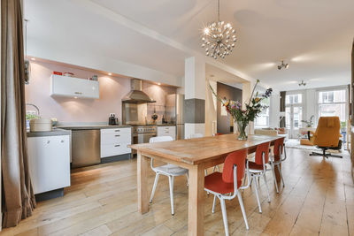 Table and chairs at home