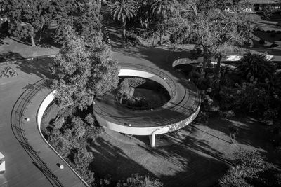 High angle view of swimming pool