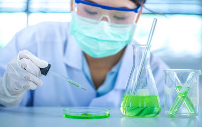 Scientist working in laboratory