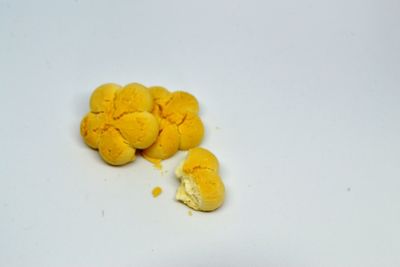 Close-up of fruit against white background