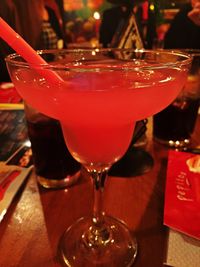 Close-up of cocktail in restaurant