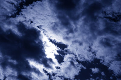 Low angle view of clouds in sky