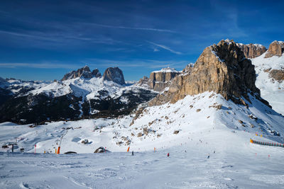 Ski resort in dolomites, italy