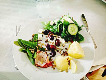 Close-up of served food