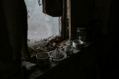 Interior of abandoned building