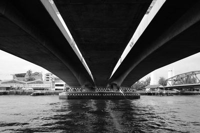 Low angle view of bridge over river