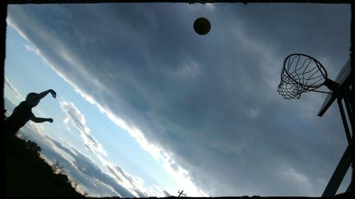 Low angle view of cloudy sky