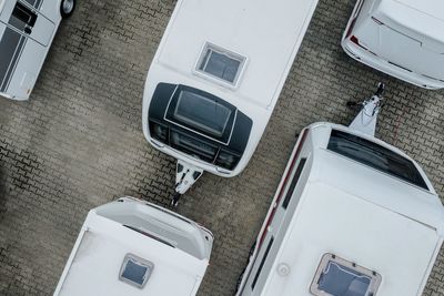 High angle view of modern building