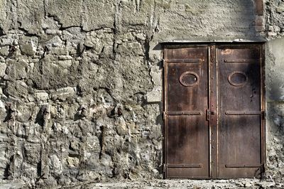 Close-up of closed door