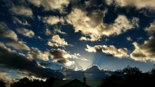 Low angle view of cloudy sky