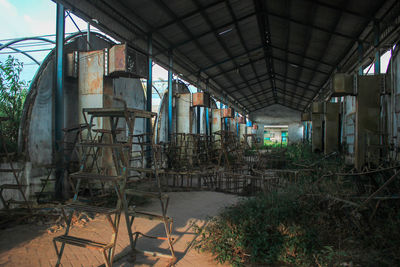 Interior of abandoned building