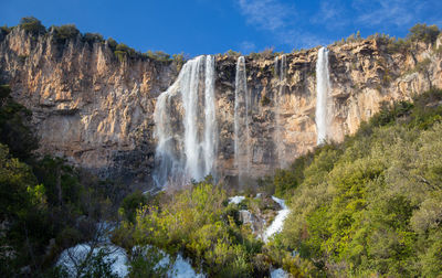 Details of the majestic lequarci waterfalls
