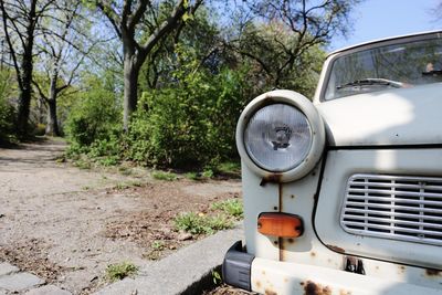 View of car on road