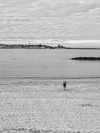 View of person swimming in sea