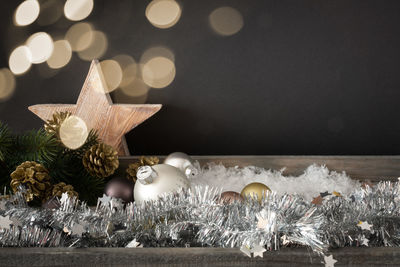 Close-up of christmas decoration