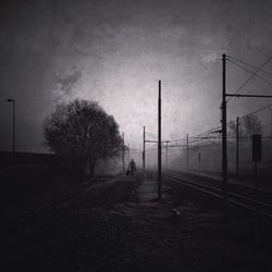 View of road at sunset