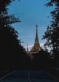 View of temple building against sky
