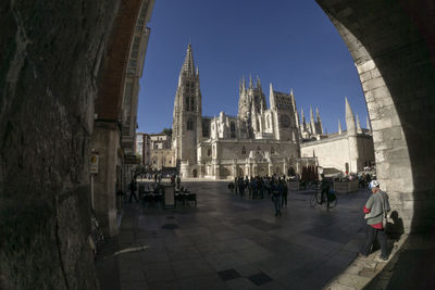 View of cathedral in city