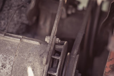 Close-up of machine part