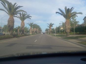 Road passing through trees