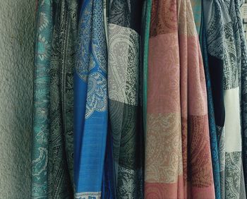 Full frame shot of multi colored textile in store