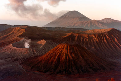 Panoramic view of arid landscape