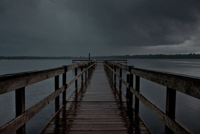 Pier over sea against sky